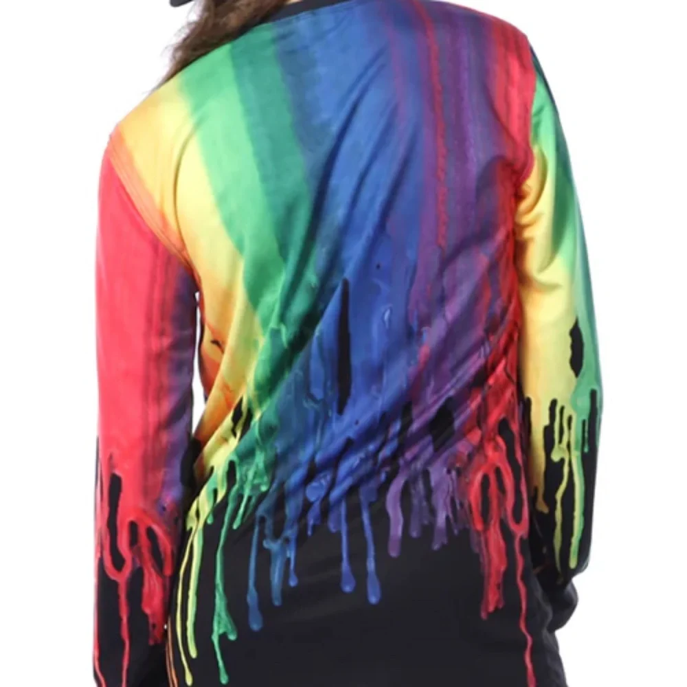 Just For Kix Alexandra Collection Paint Drip Long Sleeve Tee Youth 14-16